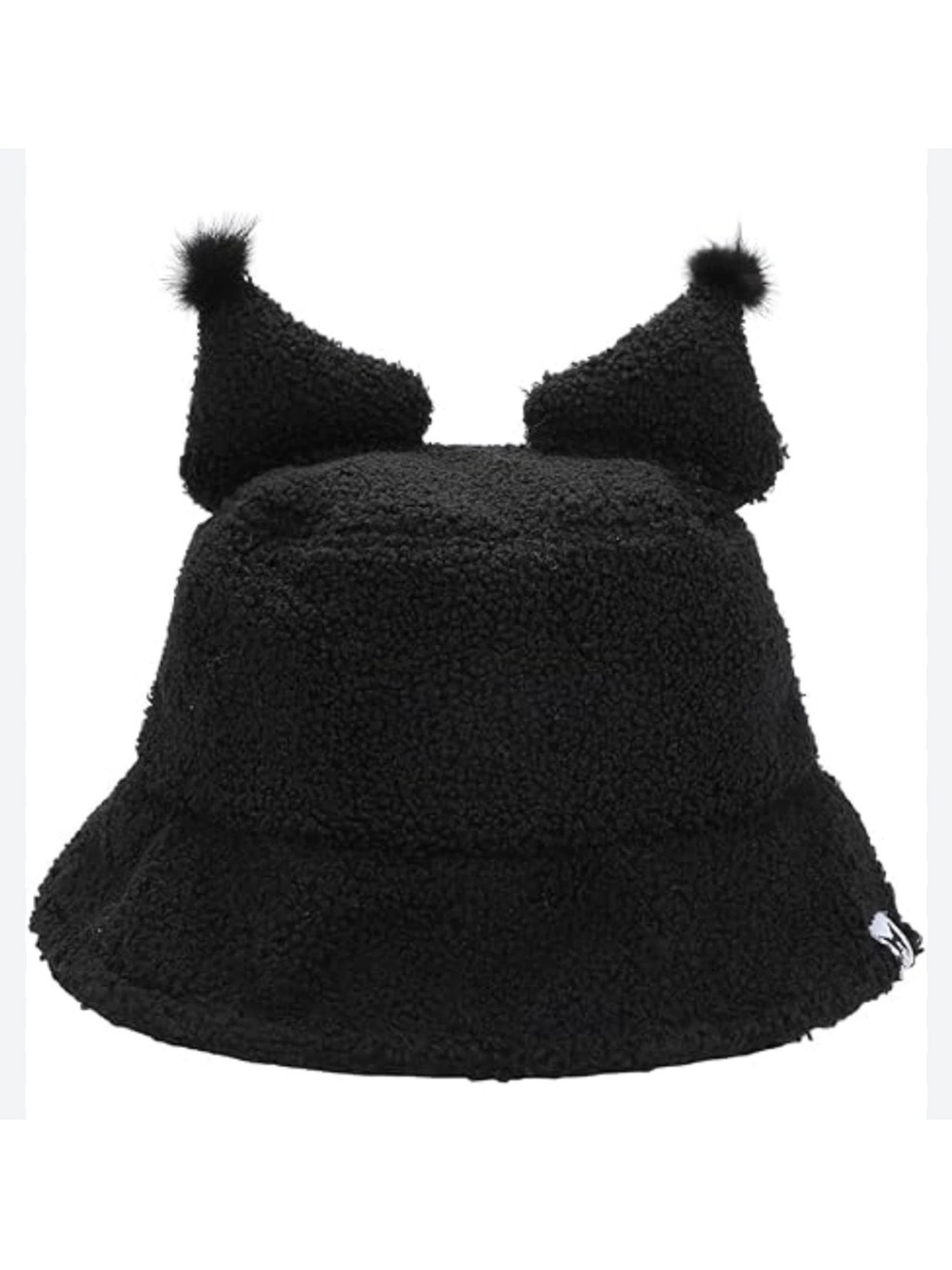 KUROMI BY SANRIO Black Fleece Ear Bucket Hat